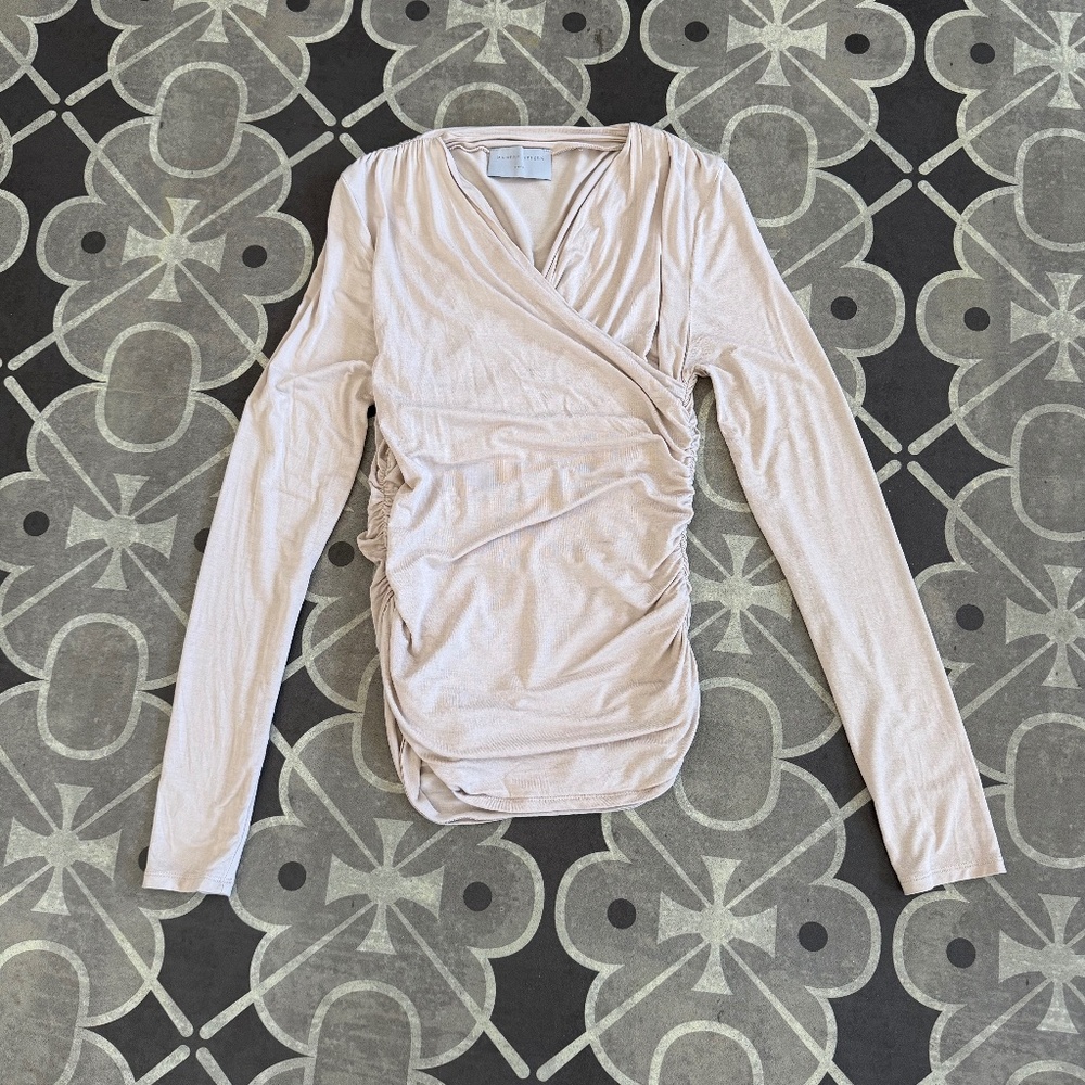 Modern Citizen Lilou Wrap-Neck Long Sleeve Tee